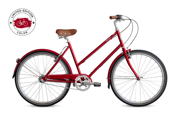 Franklin 3 Speed 3 Speed Step Through Bicycle | Franklin Three City Bike Cardinal Red / S/M 3I-FRA-CR-M