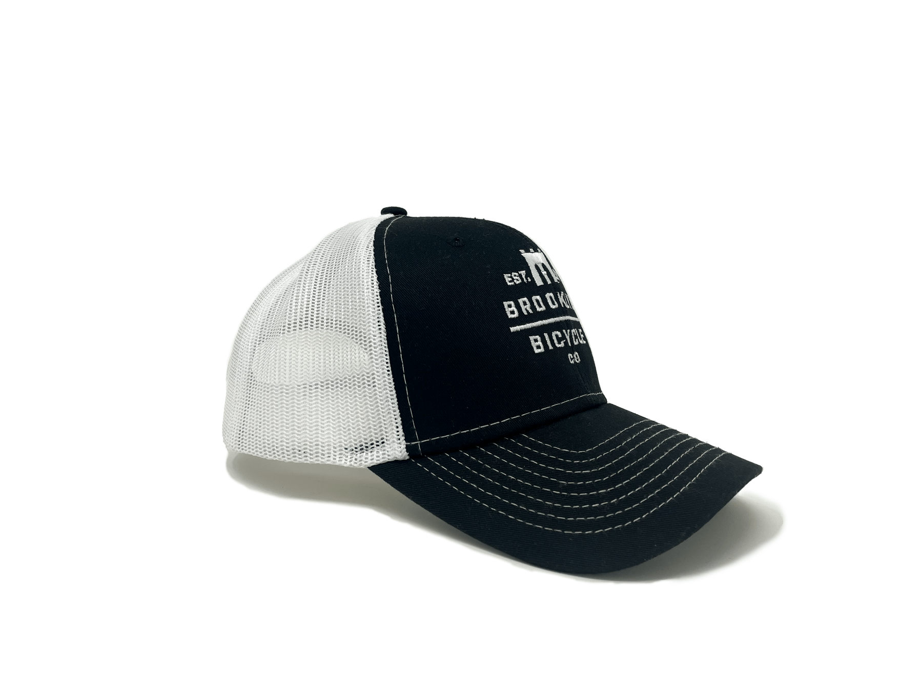 Brooklyn Bicycle Co. Trucker Cap Black/White CAP-BLKWHT