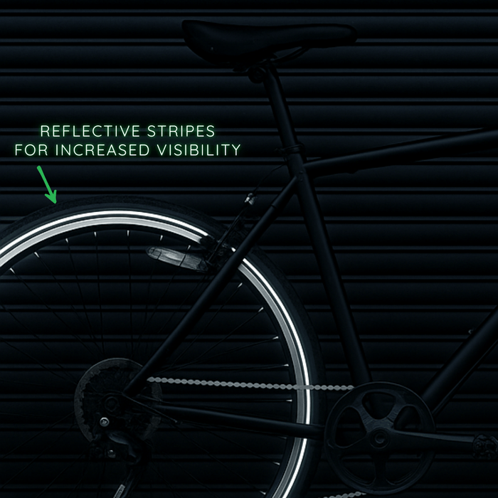 Reflective tire stripe for night visibility