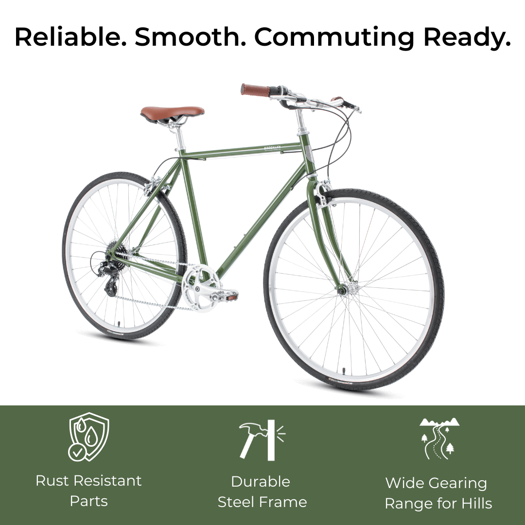 The Bedford 8 diamond frame city bike — Brooklyn Bicycle Co.