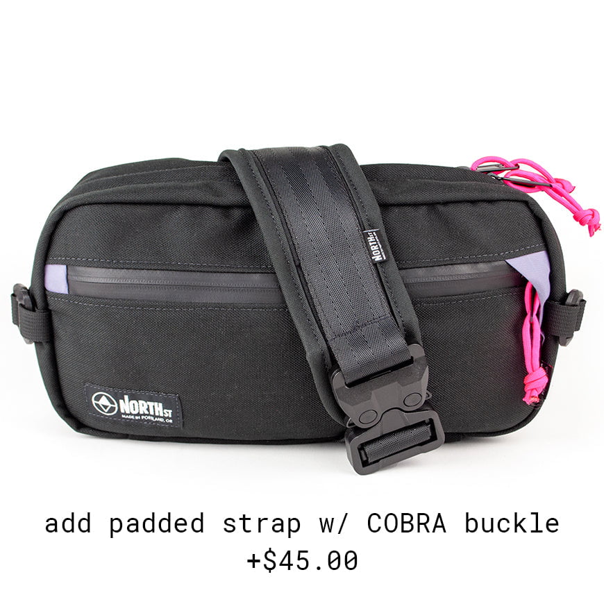 Eliot Crossbody Sling by North Street Bags Eliot Crossbody Sling by North Street Bags Black & Plum / Padded Fidlock Strap +$30 01018416+01031461