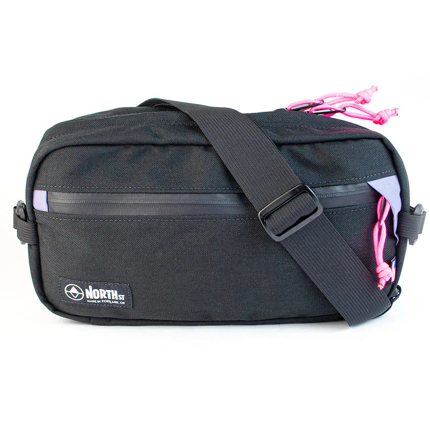 Eliot Crossbody Sling by North Street Bags Eliot Crossbody Sling by North Street Bags Black & Plum / Standard Strap 01018416+01036464