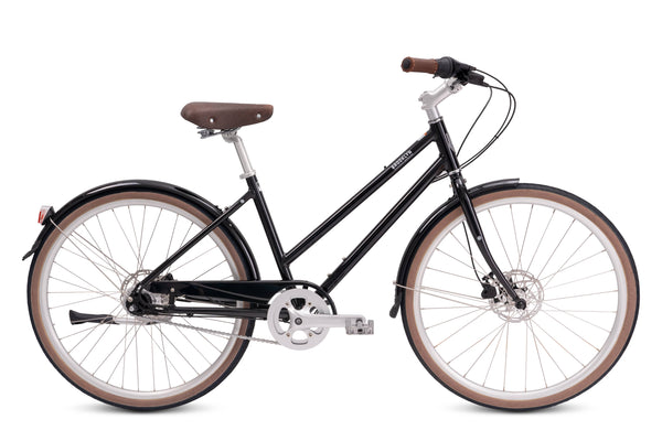 Willow 7i Disc 7i Speed Disc Dutch Style Bicycle | Willow Seven Dutch Cruiser Bike  Gloss Black / S/M 7I-WIL-GB-M