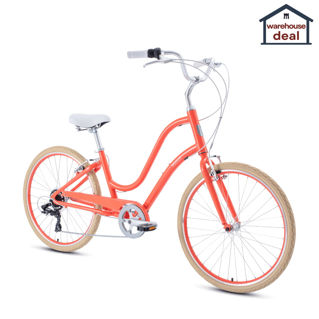 Warehouse Deal: Brighton 7 Speed Cruiser Warehouse Deal: Brighton 7 Beach Cruiser Gloss Coral FD-7D-CRU-GC-W