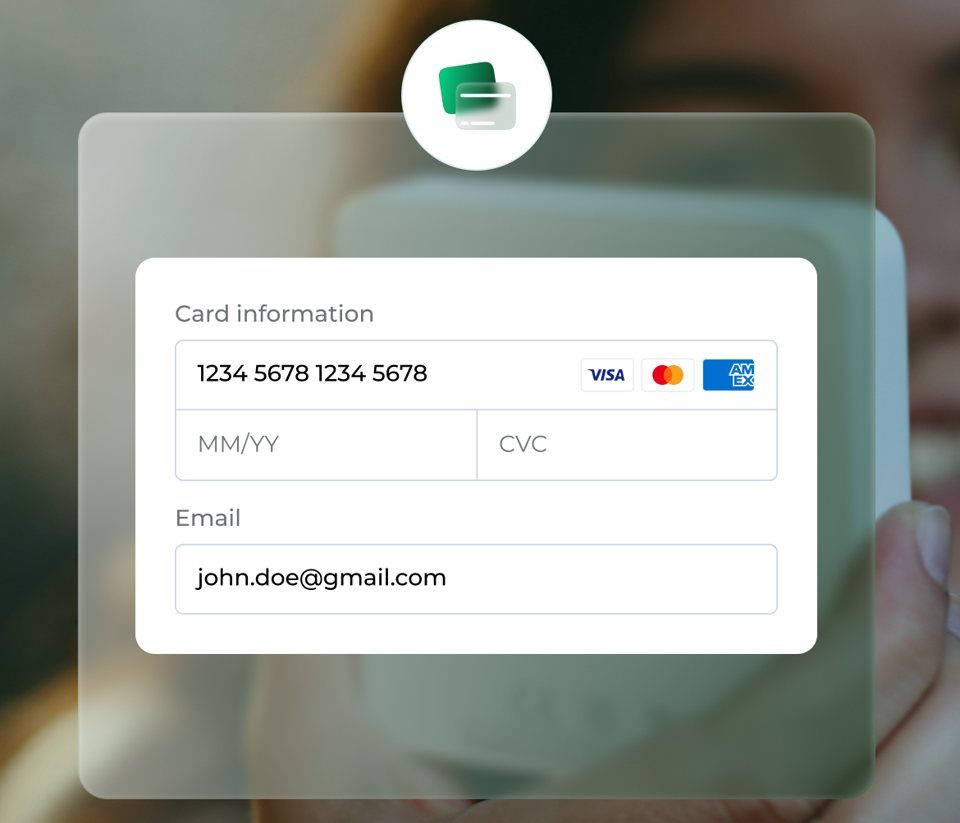 A card payment form in Truemed checkout
