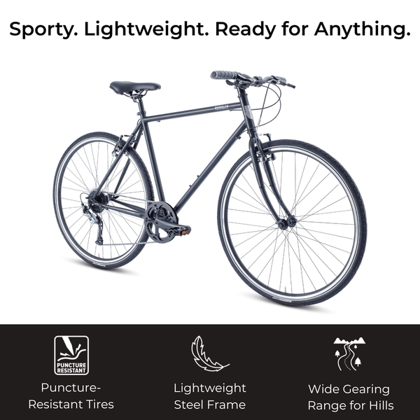 Roebling Hybrid Commuter Bike | 9-Speed Bike