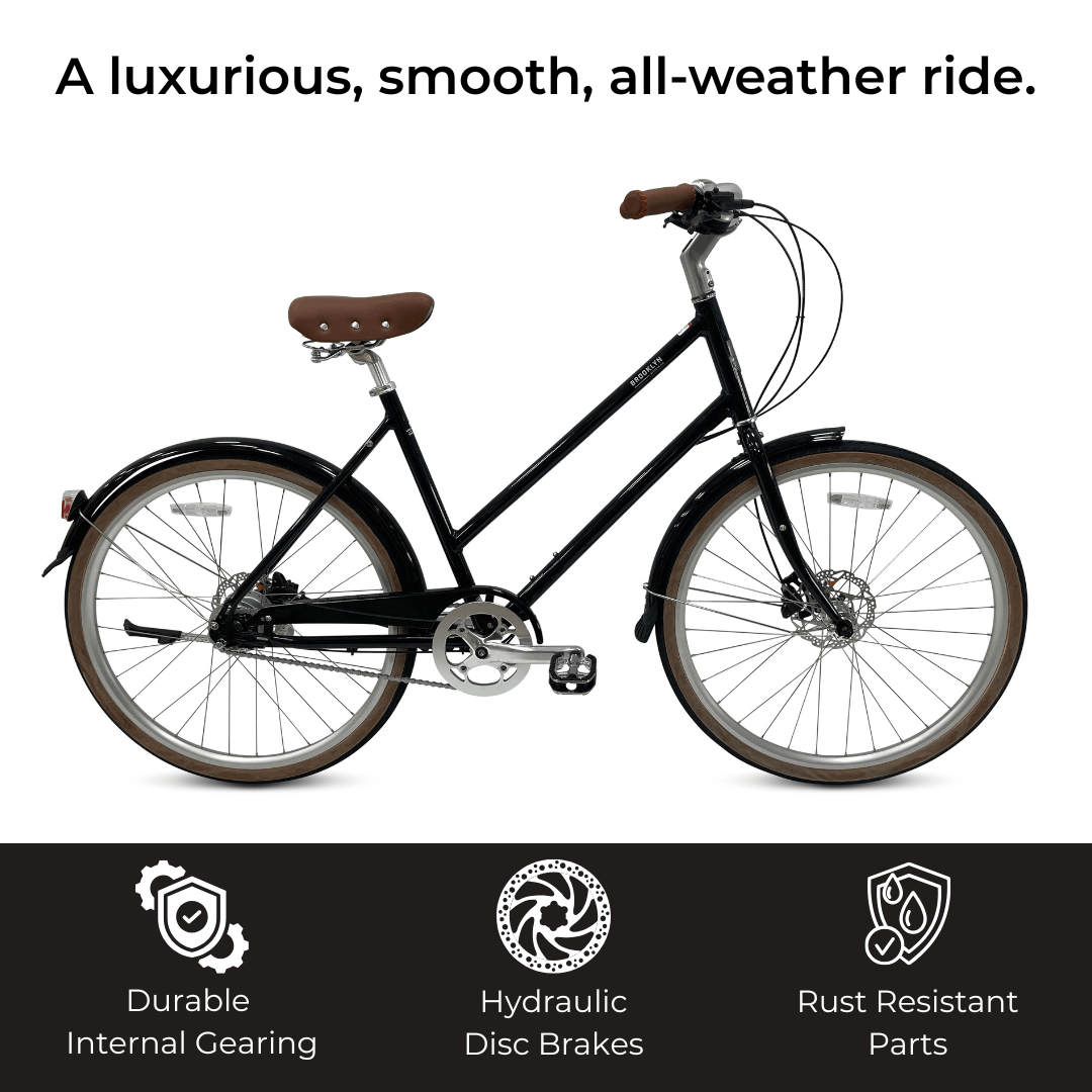 The Willow 8 Disc step-through city bike — Brooklyn Bicycle Co.