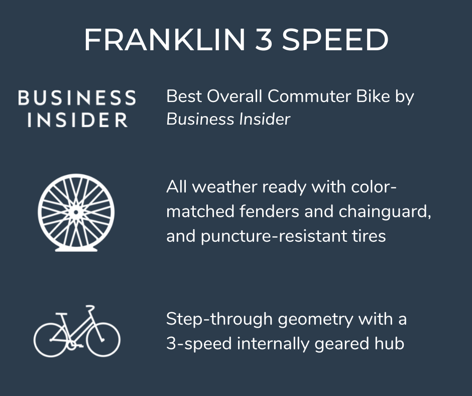 Franklin 3 Speed 3 Speed Step Through Bicycle | Franklin Three City Bike